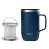 Taza Isot&eacute;rmica 470 c/filtro- tapa AZUL Inox QWETC