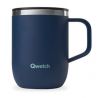 Taza Isot&eacute;rmica 350 asa y tapa AZUL Inox QWETC
