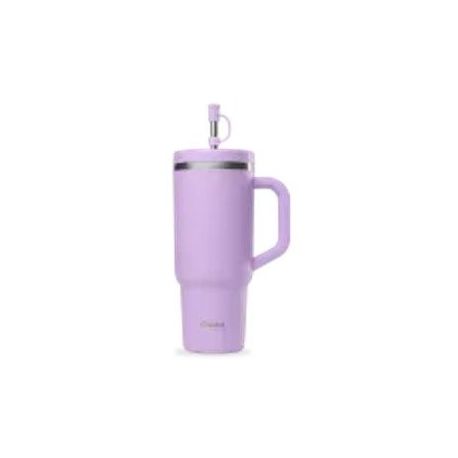 Travel Cup Isot&eacute;r asa+pajita Inox LAVANDA 900mlQW