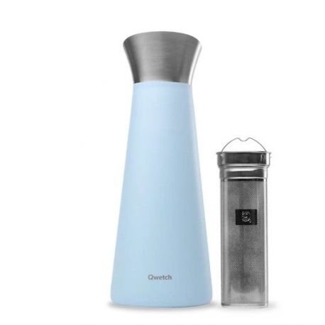 Jarra Isot&eacute;rmica Inox con filtro AZUL 1 litro QWET