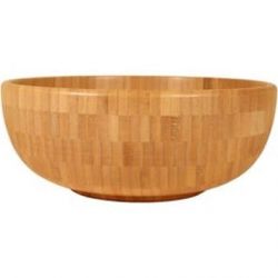 Bol Ensaladera 25 cm madera maciza de Bambu-PANDOO